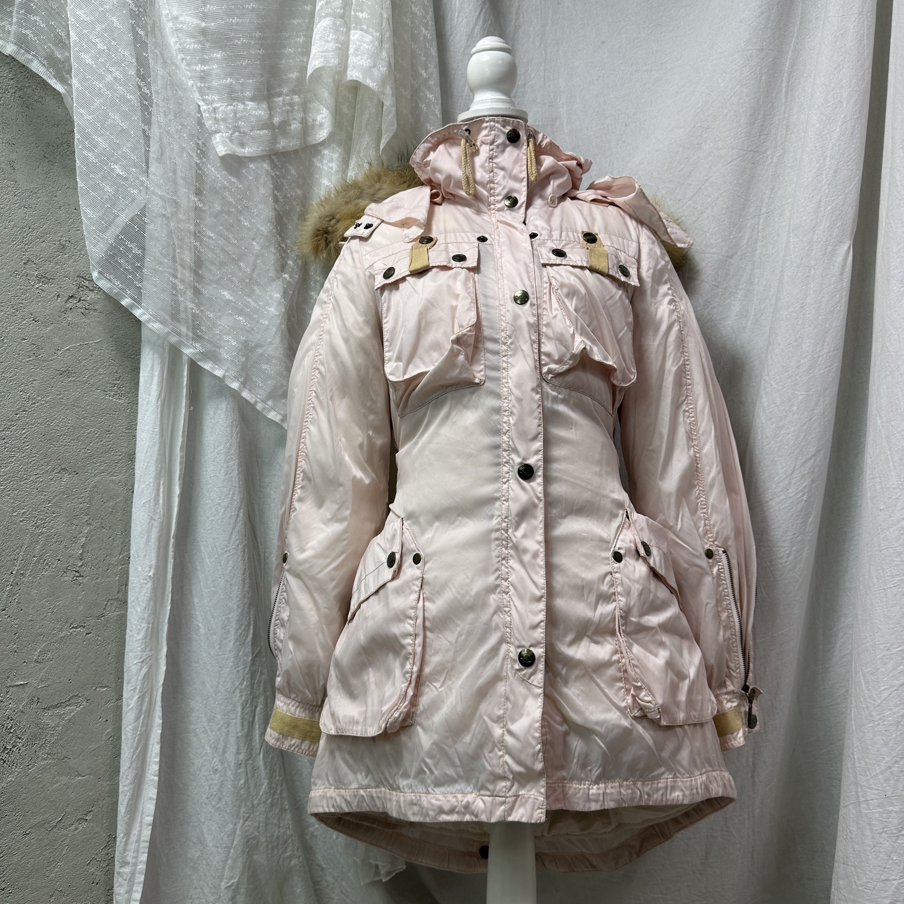 Just Cavalli Vintage Modifiable Baby Pink Just Cavalli Down Parka Y2K Size M / US 6-8 / IT 42-44 - 9 Thumbnail