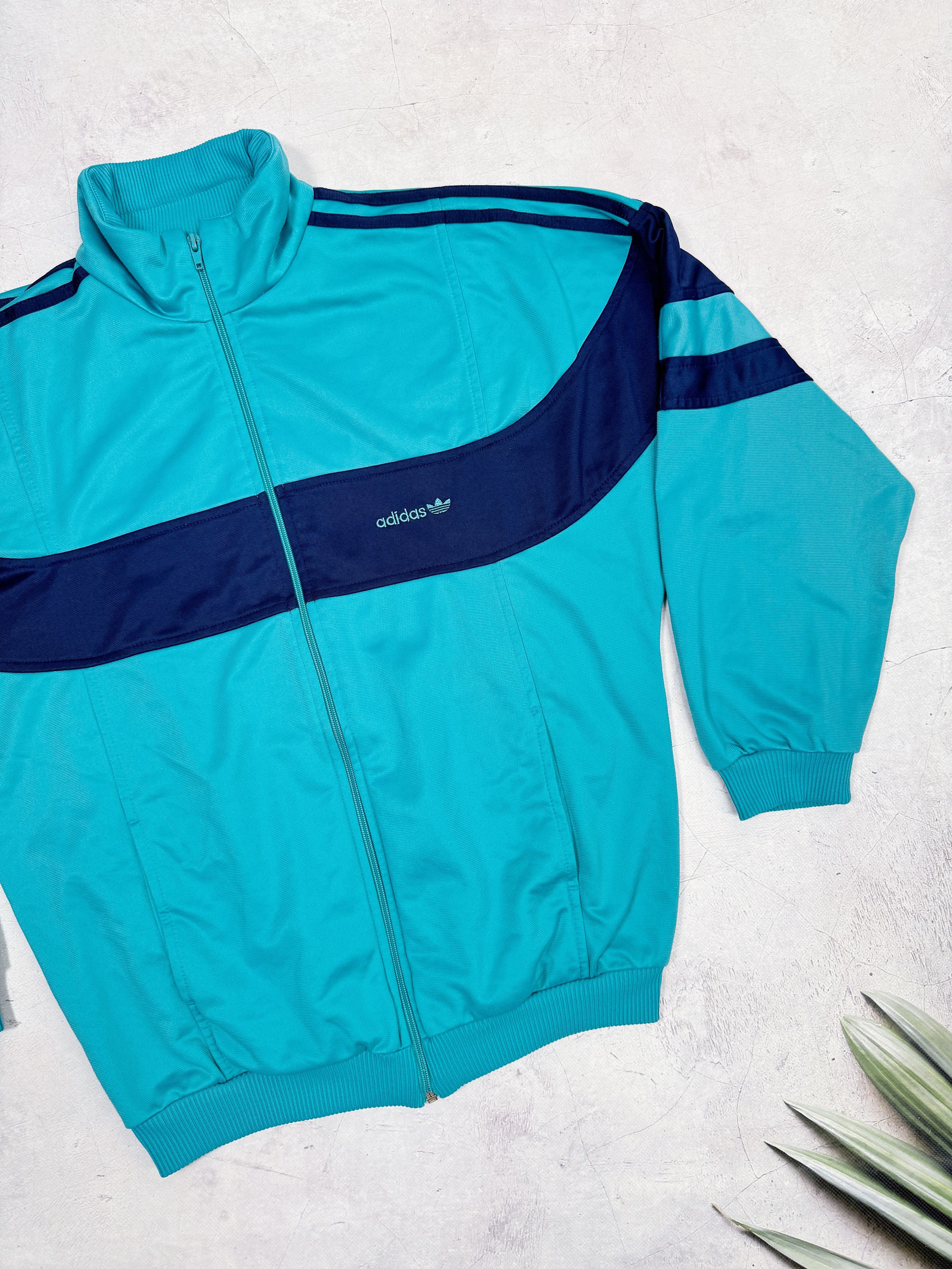 Adidas × Vintage Vintage Adidas Track Jacket SINGAPORE Aquamarine Blue Size US M / EU 48-50 / 2 - 8 Thumbnail