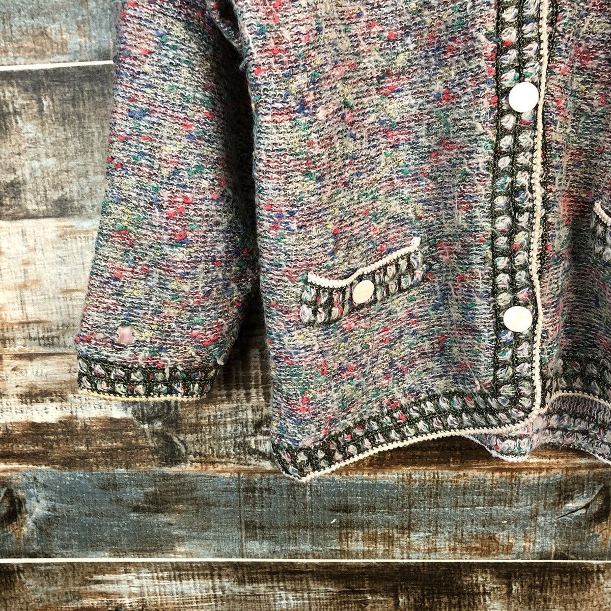 Japanese Brand Smilly Pink Patterned knitwear Cardigans #A2325 Size M / US 6-8 / IT 42-44 - 7 Thumbnail
