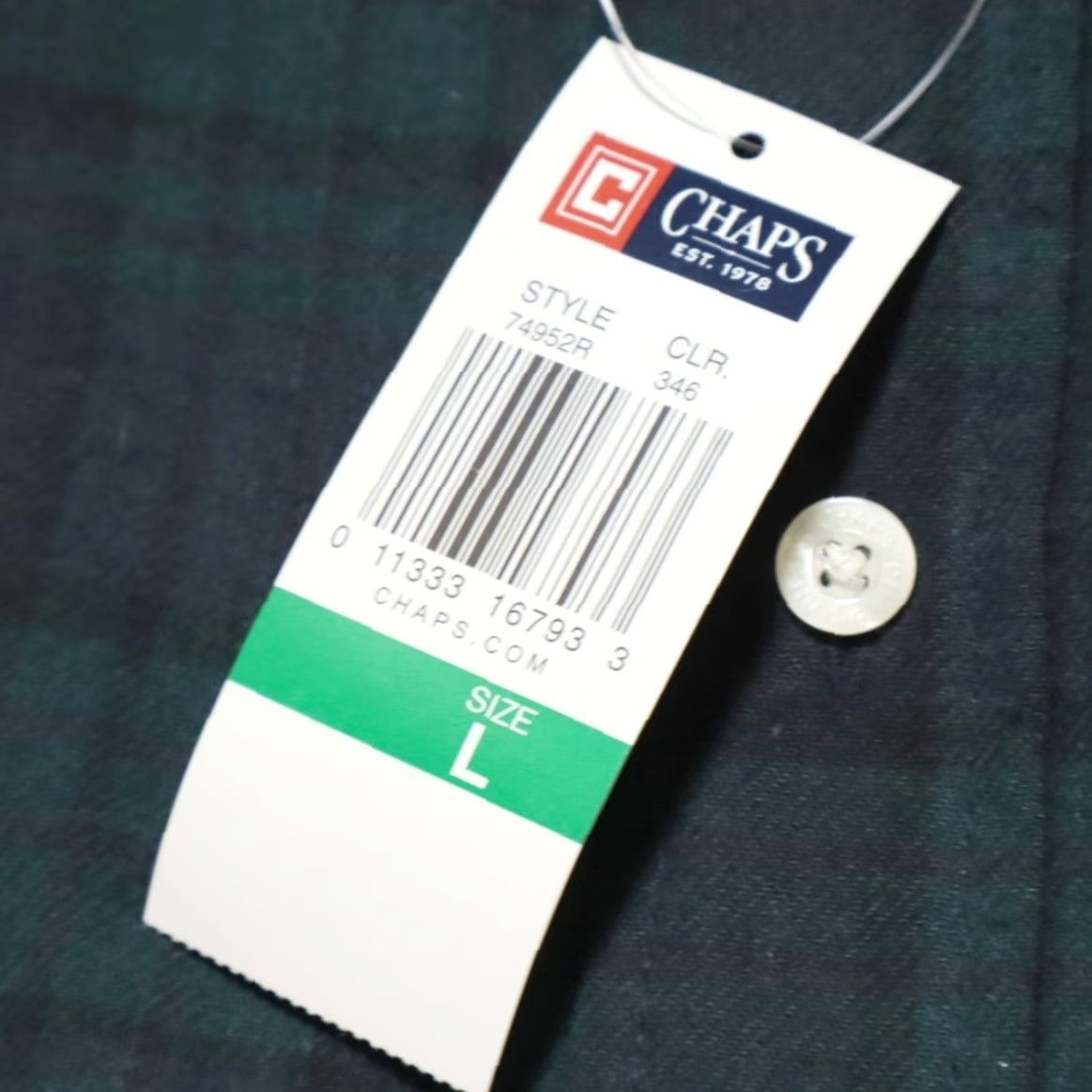 Chaps Chaps Shirt Green Plaid Flannel Cotton Long Sleeve Button Down Men's L Size US L / EU 52-54 / 3 - 5 Thumbnail