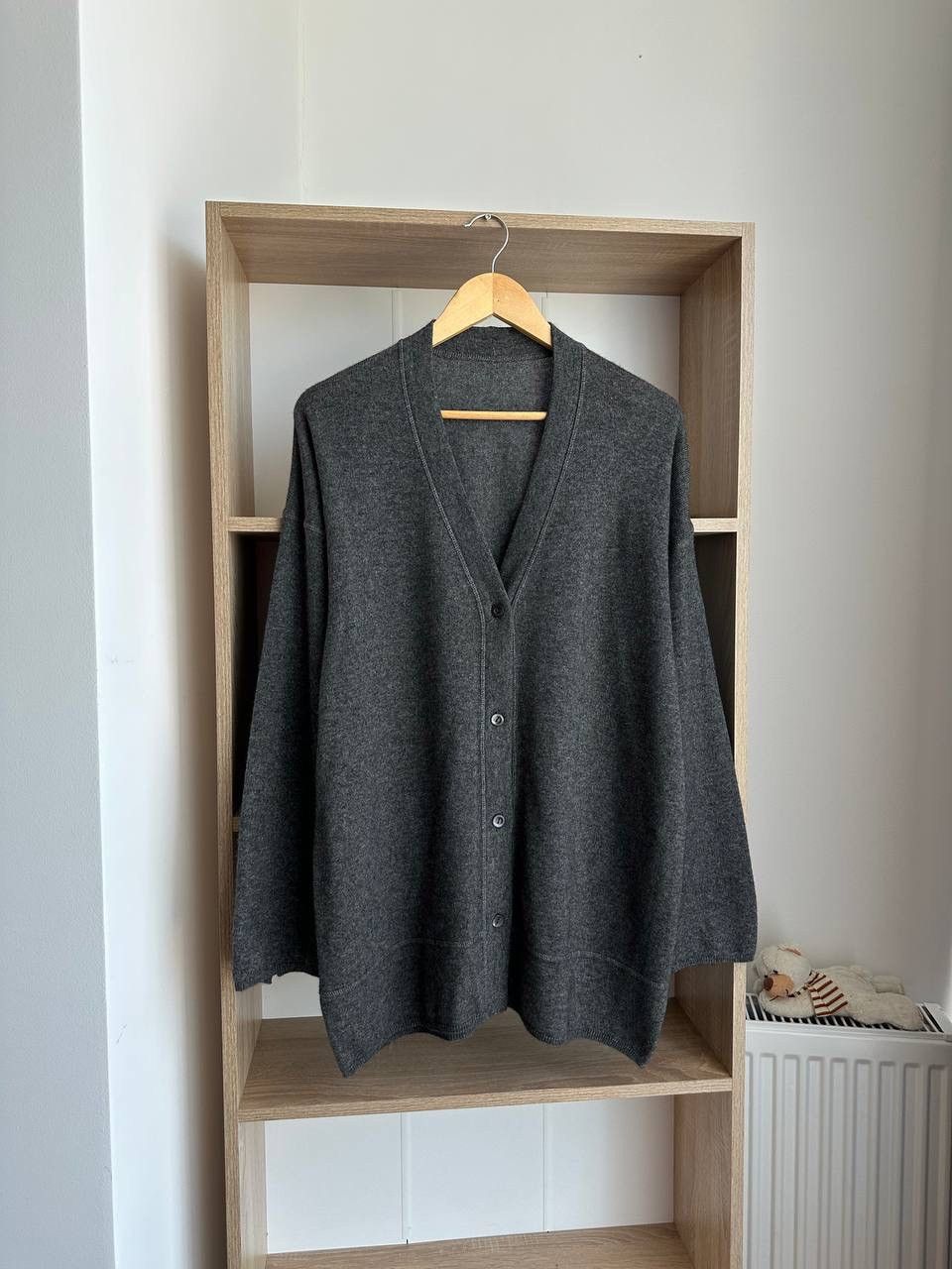 Brunello Cucinelli × Vintage Vintage Brunello Cucinelli Wool Cashmere Cardigan West Gray Size US L / EU 52-54 / 3 - 7 Thumbnail