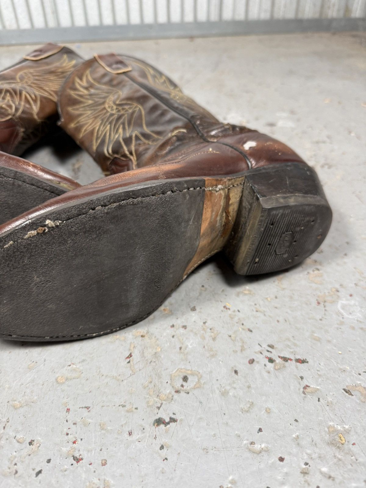 Boulet 80s Vintage Boulet Boots Canada Cowhide Cowboy Bootd Size US 9.5 / EU 42-43 - 3 Thumbnail
