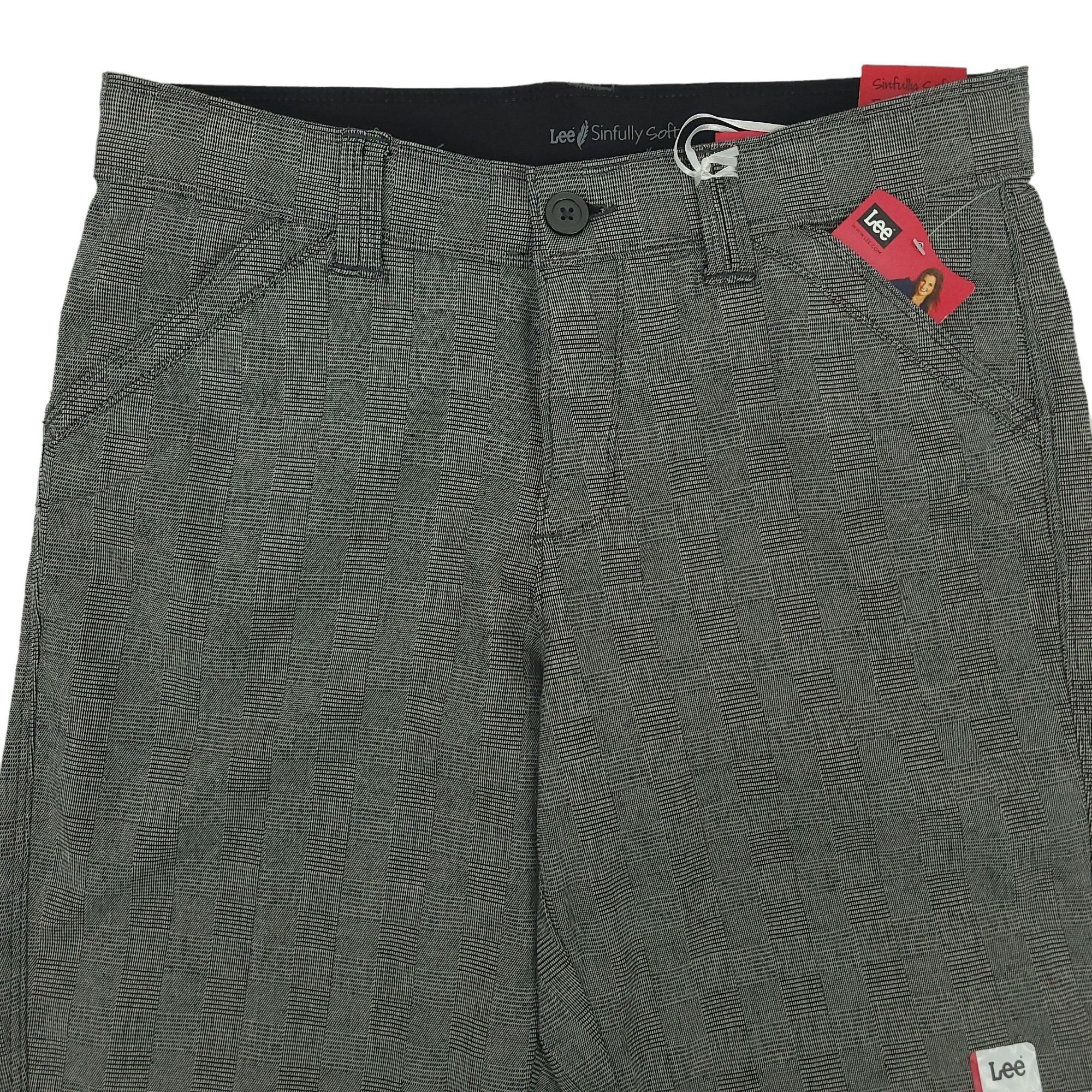 Lee Lee Straight Leg Trousers Womens 8M Glen Plaid Sinfully Soft Size 30" / US 8 / IT 44 - 3 Thumbnail