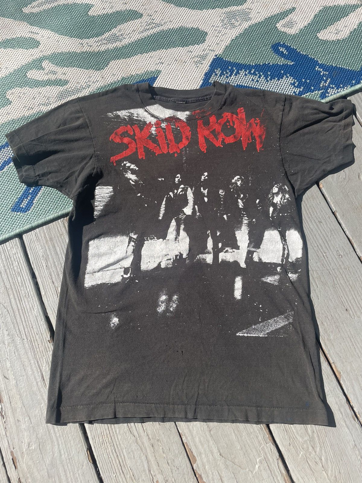 image of Band Tees x Vintage 1989 Skid Row Makin A Mess Of The Us Tour in Black, Men's (Size Small)