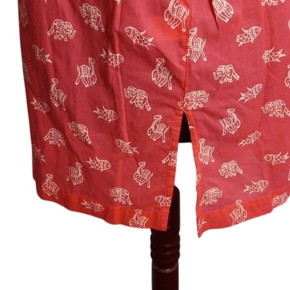 J. Jill J. Jill Size M Womens Coral Elephant Fish Print Long Sleeve Size M / US 6-8 / IT 42-44 - 5 Thumbnail