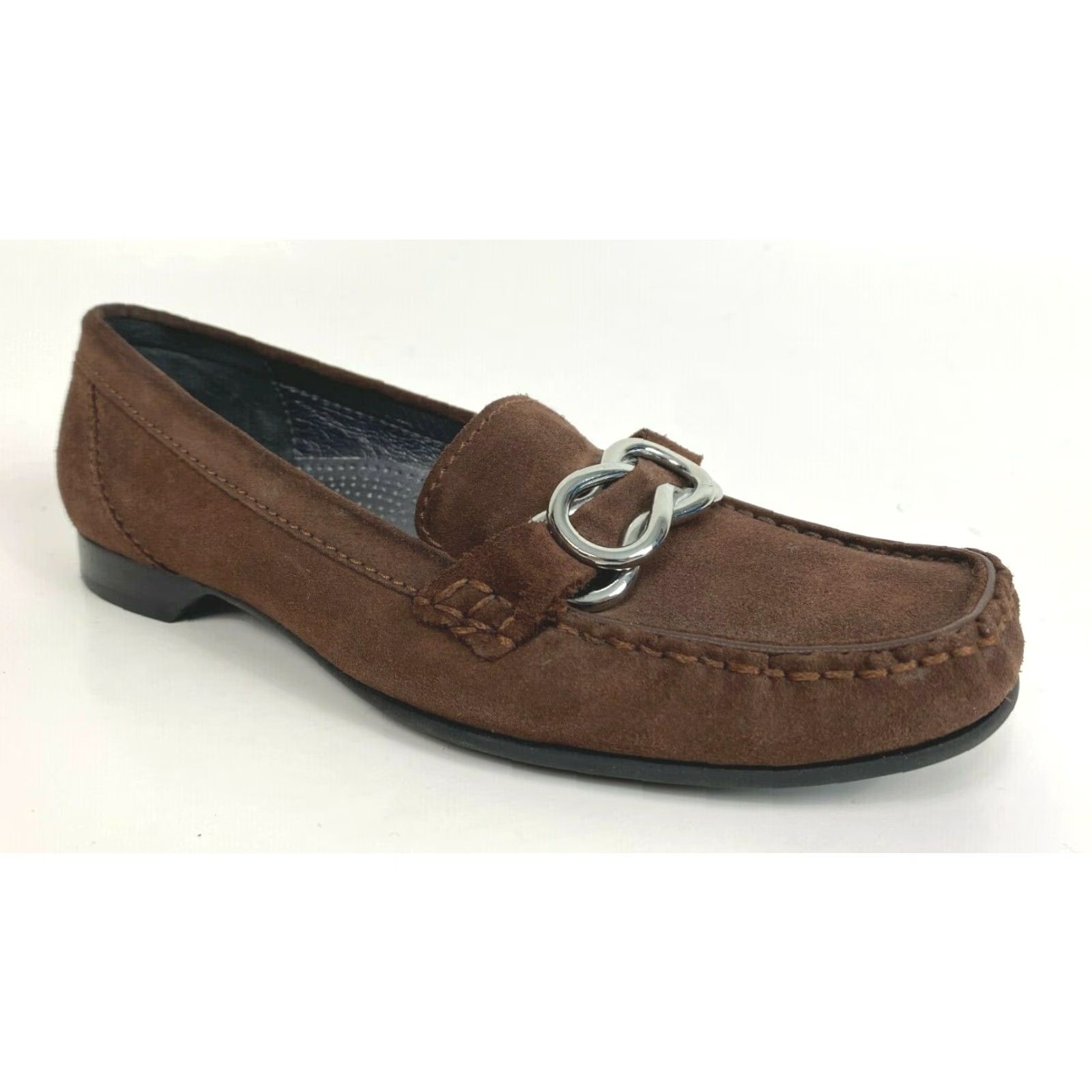 Cole Haan Cole Haan Women's Suede Loafers Brown Slip On Flat Comfort Size 7B Casual City Preppy(Shoes) Size US 7 / IT 37 - 4 Thumbnail