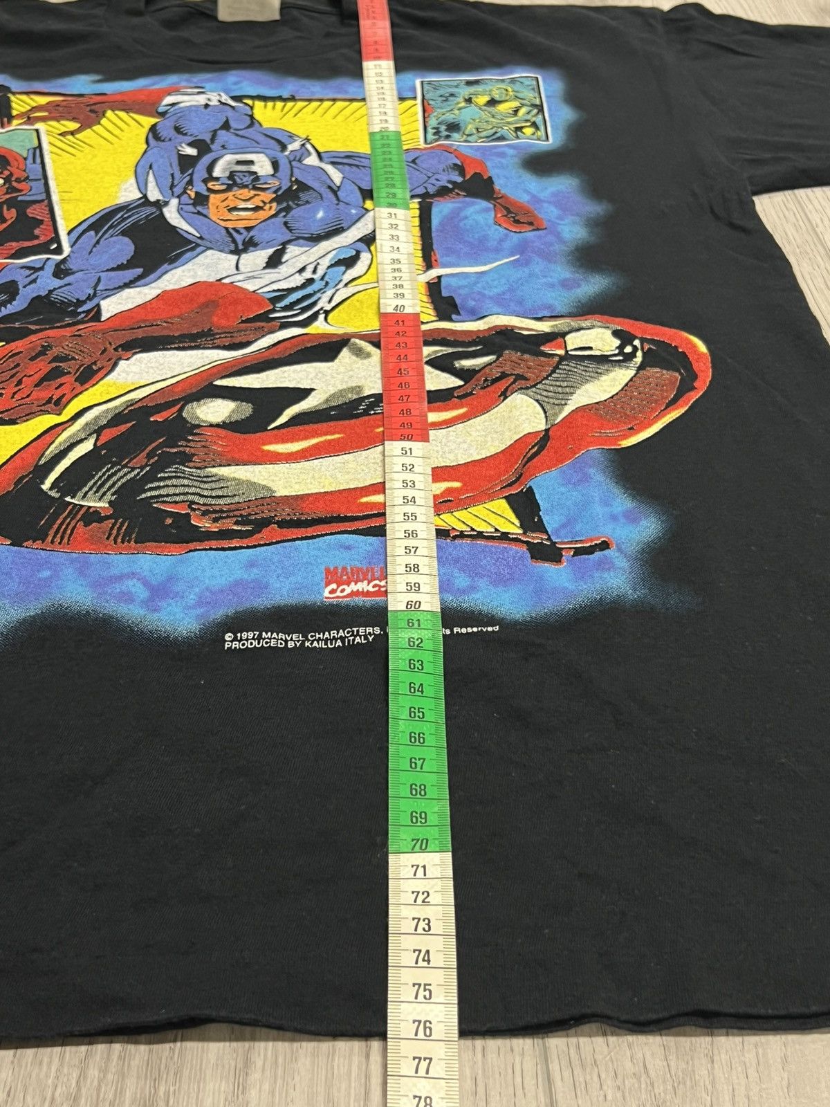 Vintage Captain America Marvel Comics 1997 Vintage T Shirt tg XL Size US XL / EU 56 / 4 - 7 Thumbnail