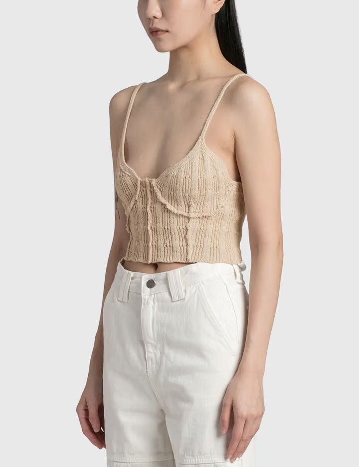 Acne Studios o1y0725 Crop Top in Beige Size XS / US 0-2 / IT 36-38 - 3 Thumbnail