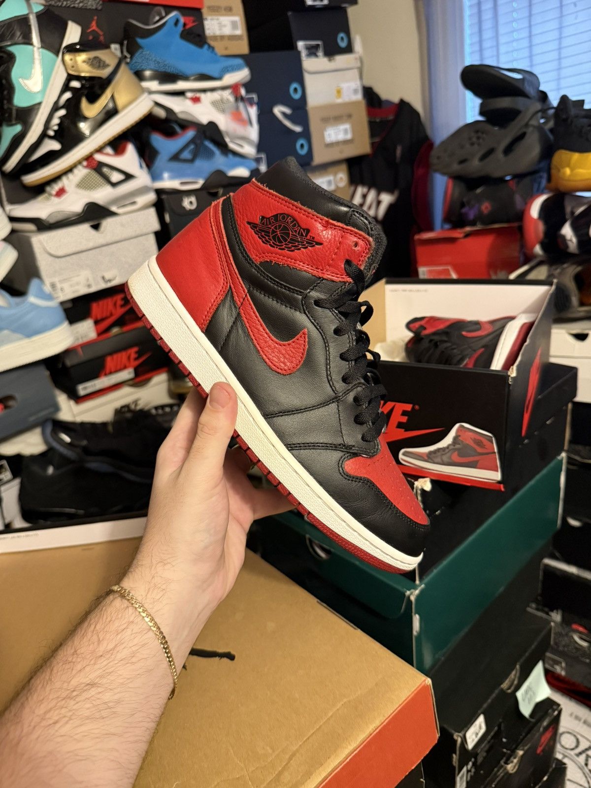 Jordan Brand Jordan retro 1 high banned sz 9 Size US 9 / EU 42 - 1 Thumbnail
