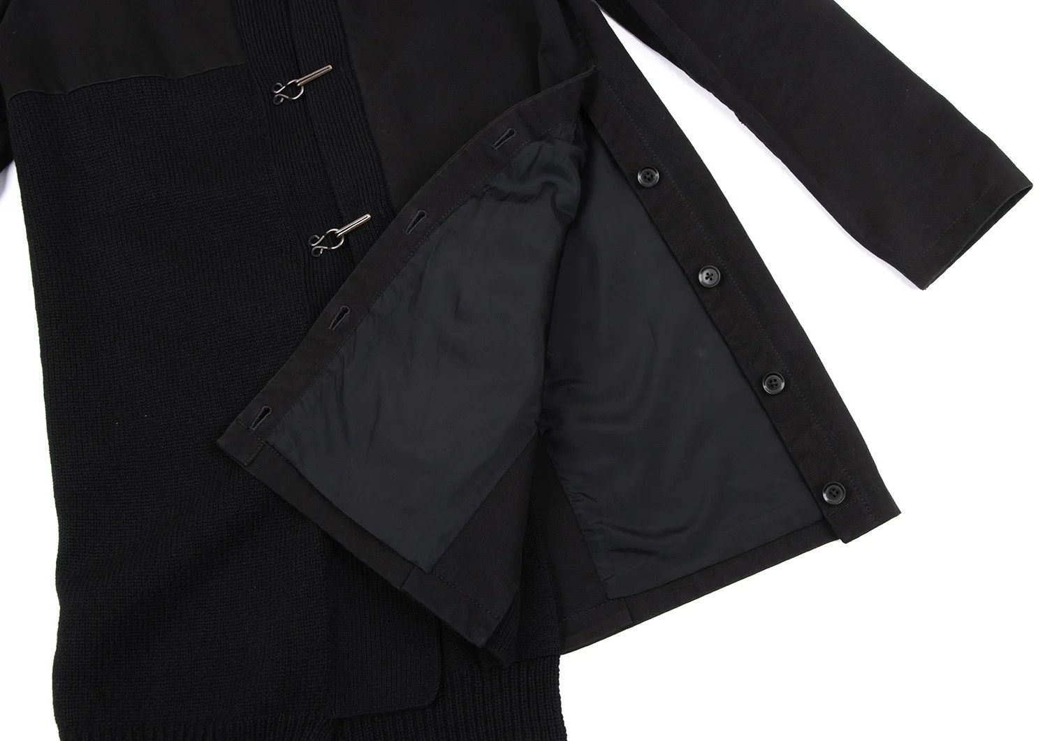Yohji Yamamoto Yohji Yamamoto Knit Cotton China Jacket Black 2 Size US M / EU 48-50 / 2 - 12 Thumbnail