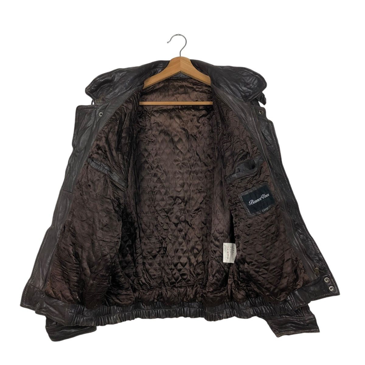 Japanese Brand 🔥VTG GENUINE LEATHER JACKET BIKER BONNEZ VOW ISSEY MIYAKE Size US L / EU 52-54 / 3 - 15 Thumbnail