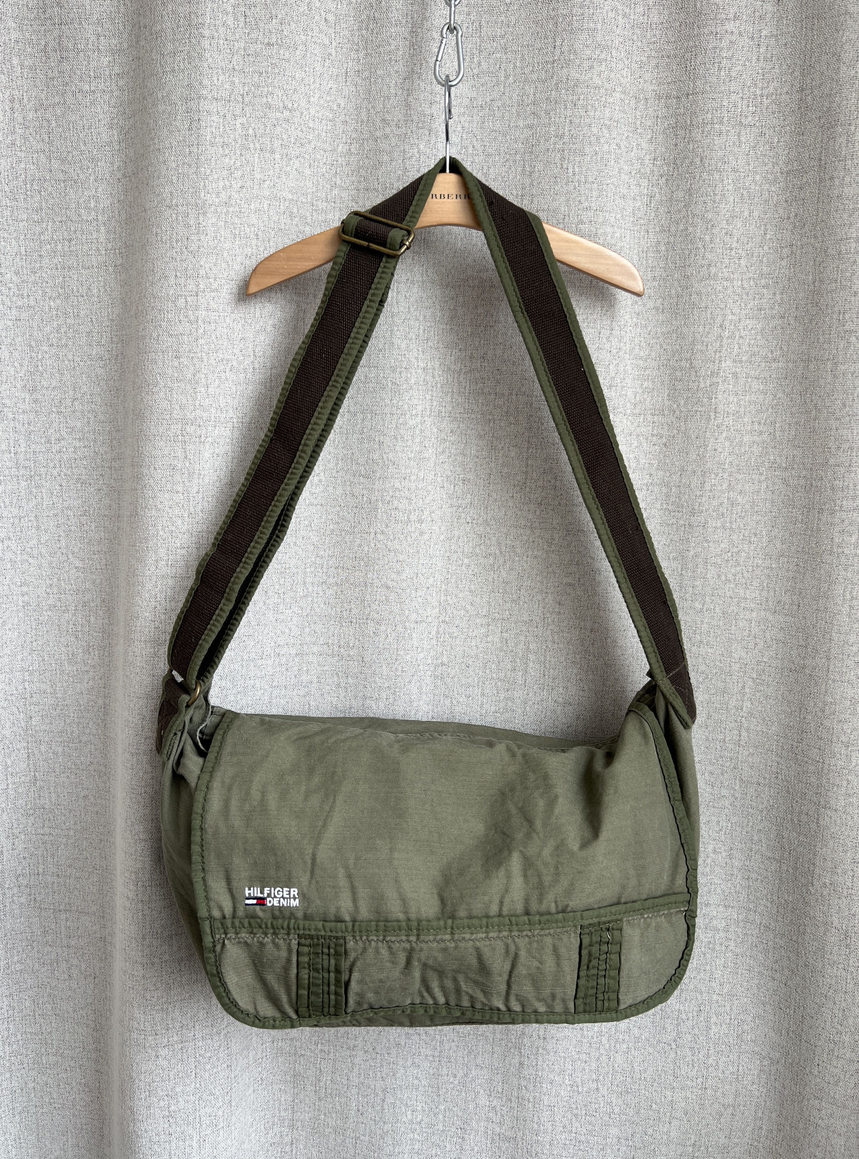 Tommy Hilfiger Y2K Tommy Hilfiger Denim Cotton Military Messenger Bag Size ONE SIZE - 3 Thumbnail