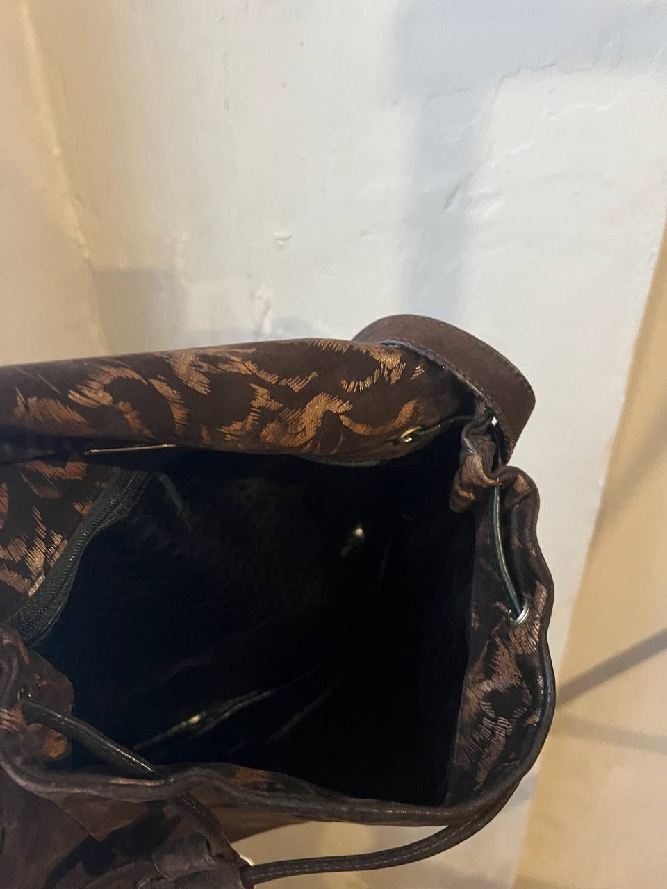Vintage 90’S RARE VELVET LEATHER FLORAL CESARE PICCINI BAG Size ONE SIZE - 8 Thumbnail
