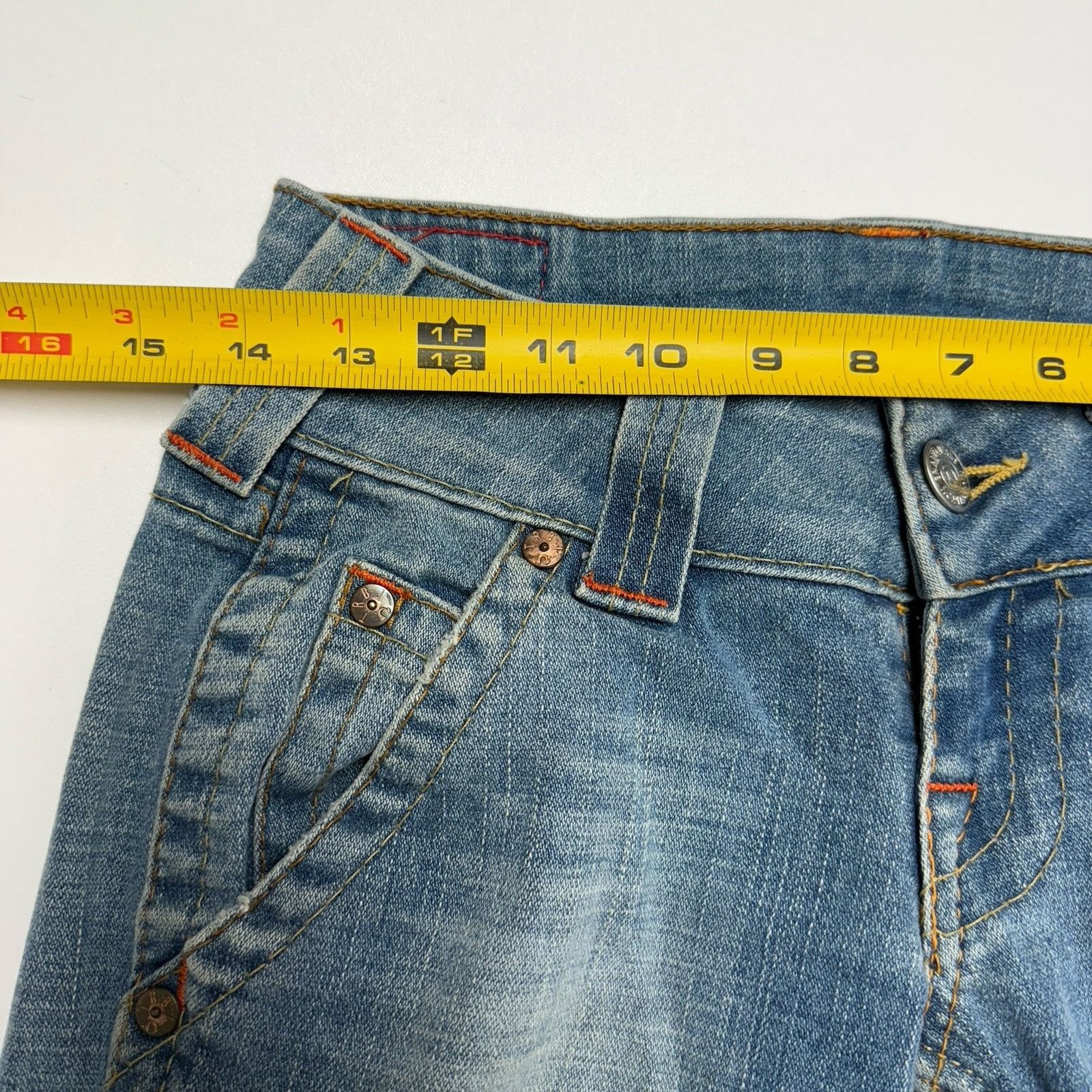True Religion True Religion Jeans Womens 26 (28x30) Blue Made in USA RN 11 Size 26" / US 2 / IT 38 - 10 Thumbnail