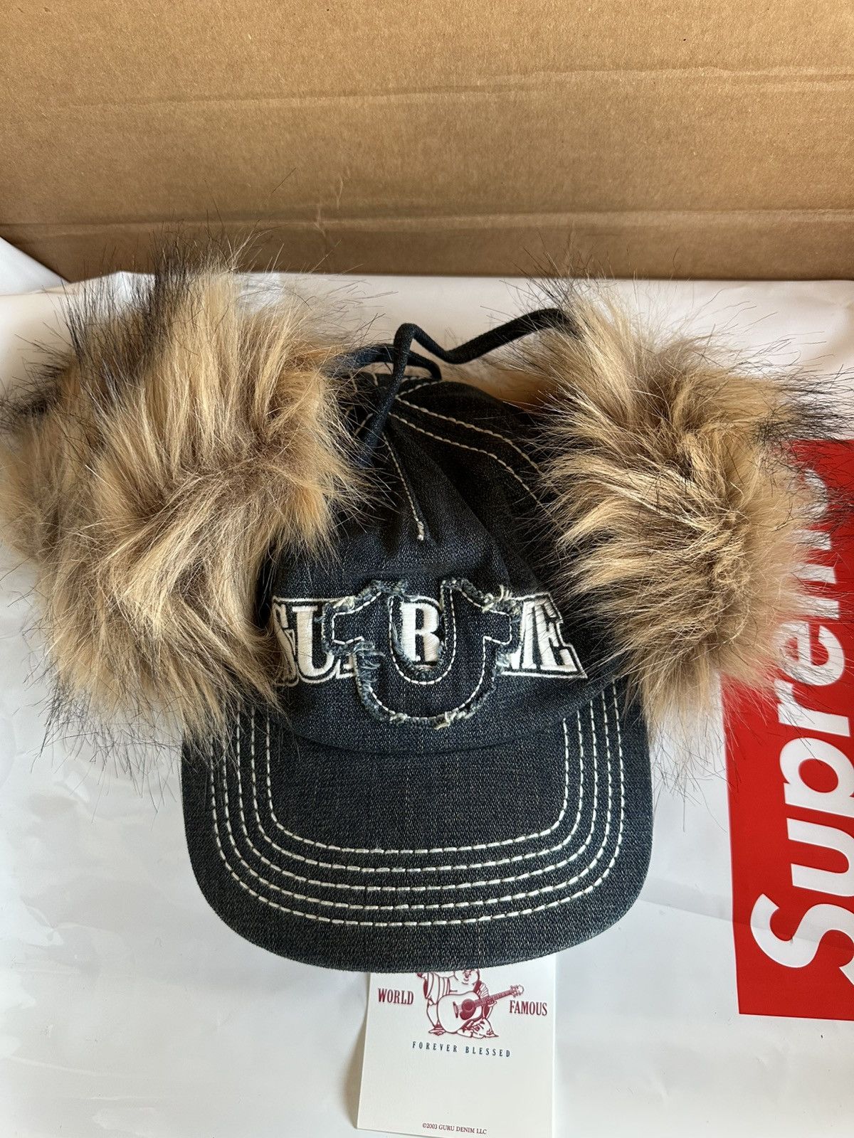 Supreme × True Religion Supreme True Religion Earflap 5 Panel Size ONE SIZE - 2 Thumbnail