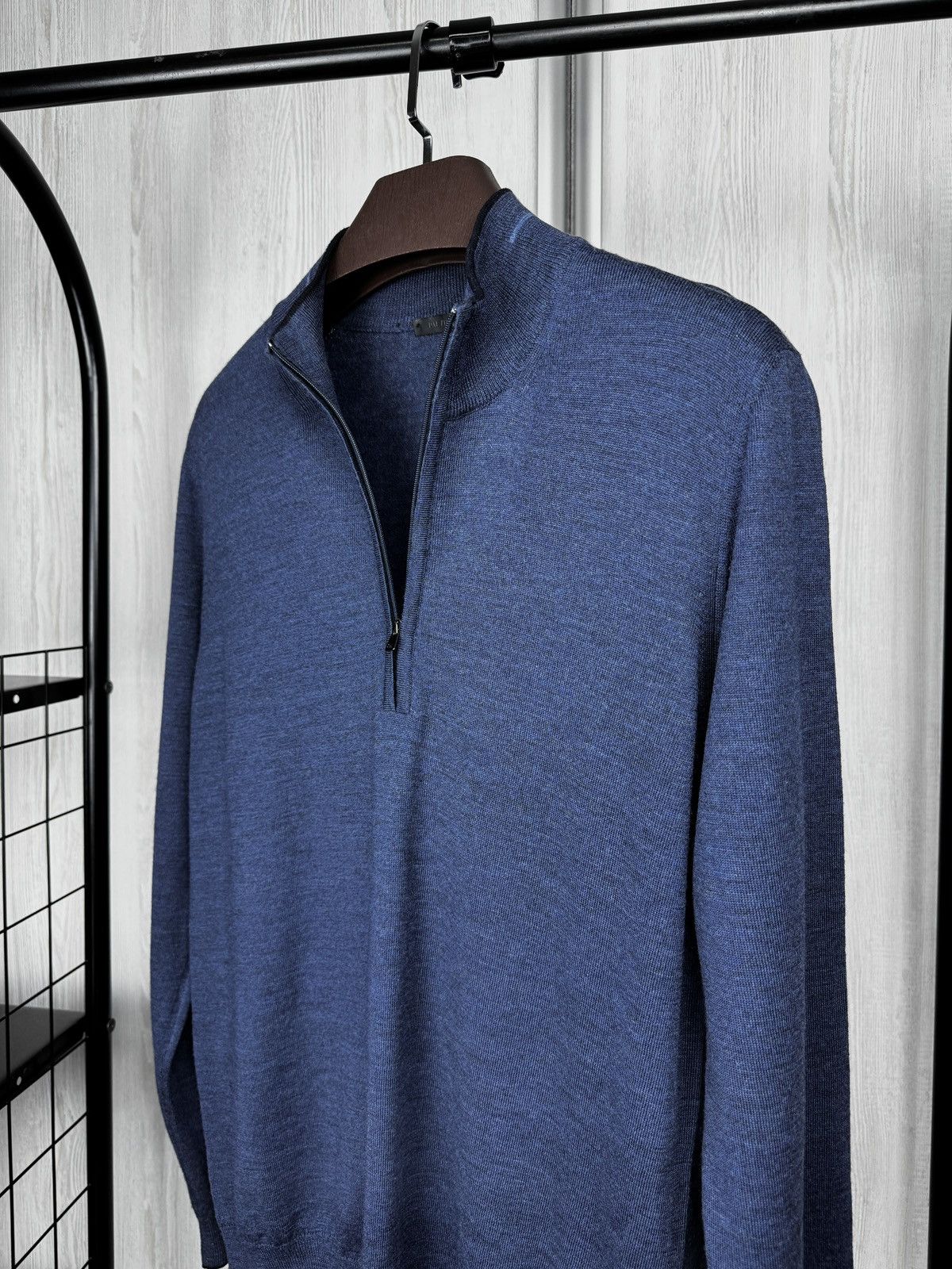 Pal Zileri Pal Zileri 1/3 zip pure wool pullover sweater Size US M / EU 48-50 / 2 - 8 Thumbnail