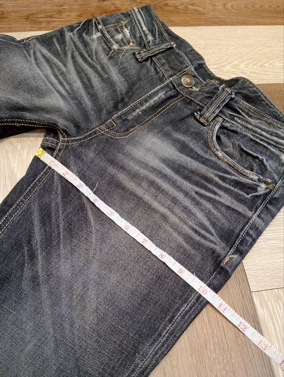 If Six Was Nine JAPANESE LAGUST FLARED DISTRESSED WASHED DENIM JEANS Size US 32 / EU 48 - 23 Thumbnail