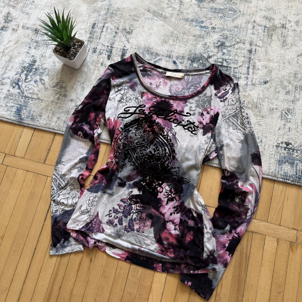 Hysteric Glamour 📌 OUI Japan style Floral Y2K JPG vibe Long Sleeve Size M / US 6-8 / IT 42-44 - 1 Thumbnail
