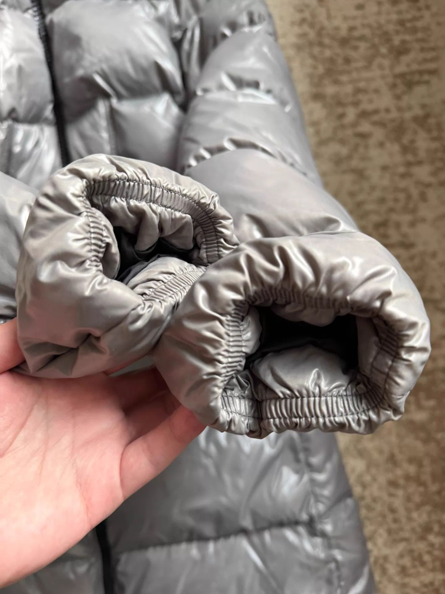 Moncler Moncler Gray Long Down Jacket Size 0 LN Authentic Size XS / US 0-2 / IT 36-38 - 4 Thumbnail
