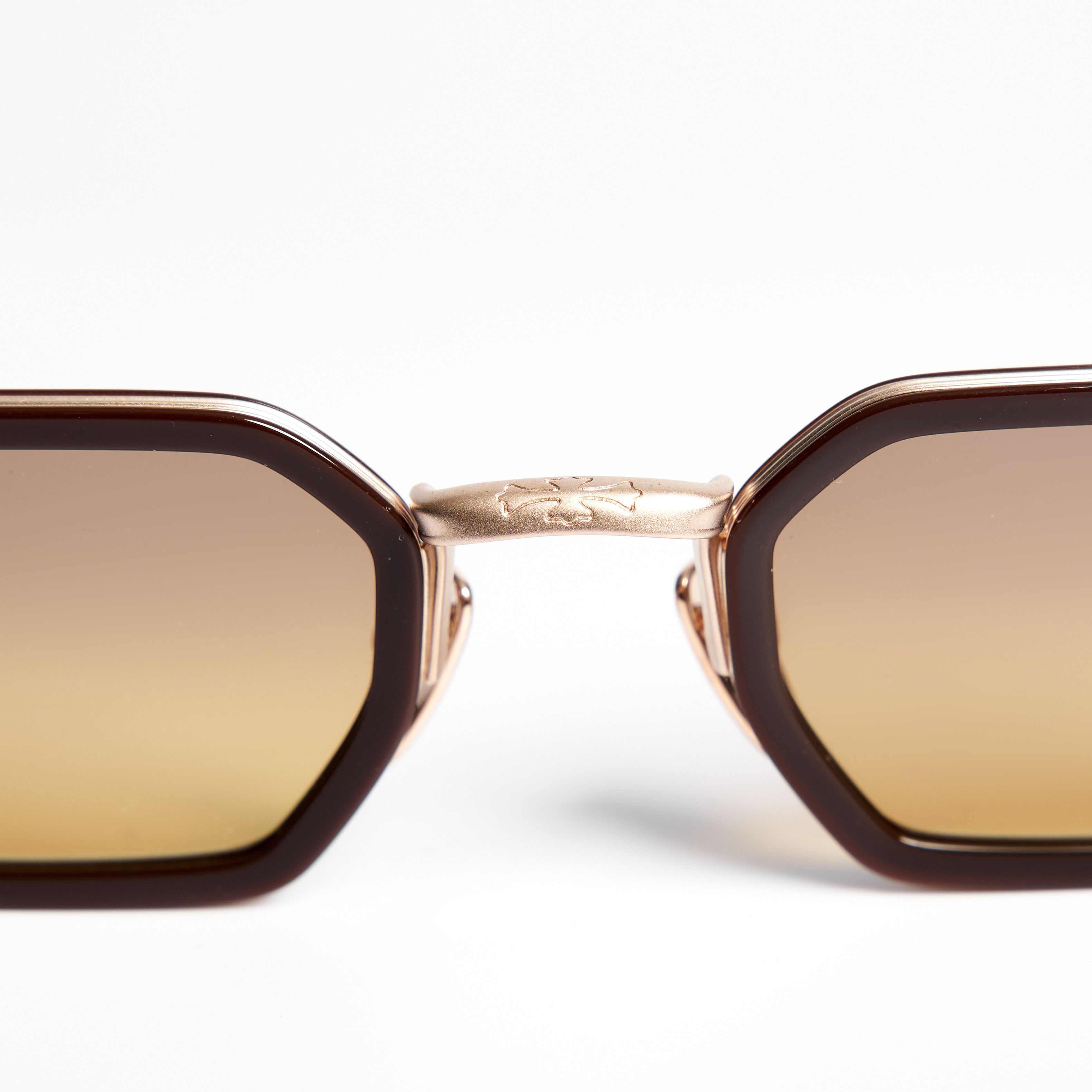 Chrome Hearts CHROME HEARTS STYLIDA CLASSIC BROWN/MATTE GOLD PLATED SUN Size ONE SIZE - 3 Thumbnail