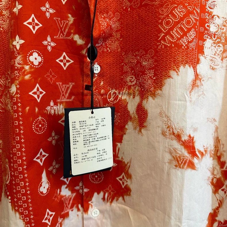 Louis Vuitton Louis Vuitton 22 SS red tie-dye full print shirt 2502-Nexta Size US XL / EU 56 / 4 - 3 Thumbnail
