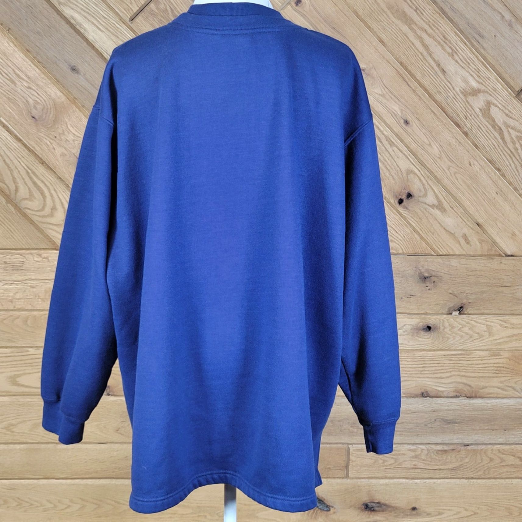 Vintage Nutcracker Womens Plus Size Embroidered Christmas Pullover Sweater Blue Size 2X Size XXL / US 16-18 / IT 52-54 - 5 Thumbnail