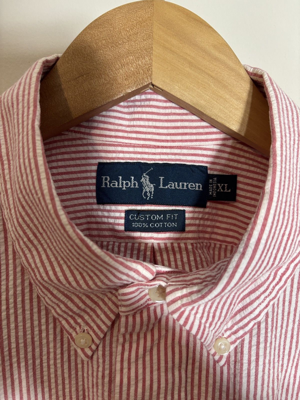 Polo Ralph Lauren Polo Ralph Lauren Custom Fit ShortSleeve Seersucker Shirt XL Size US XL / EU 56 / 4 - 3 Thumbnail