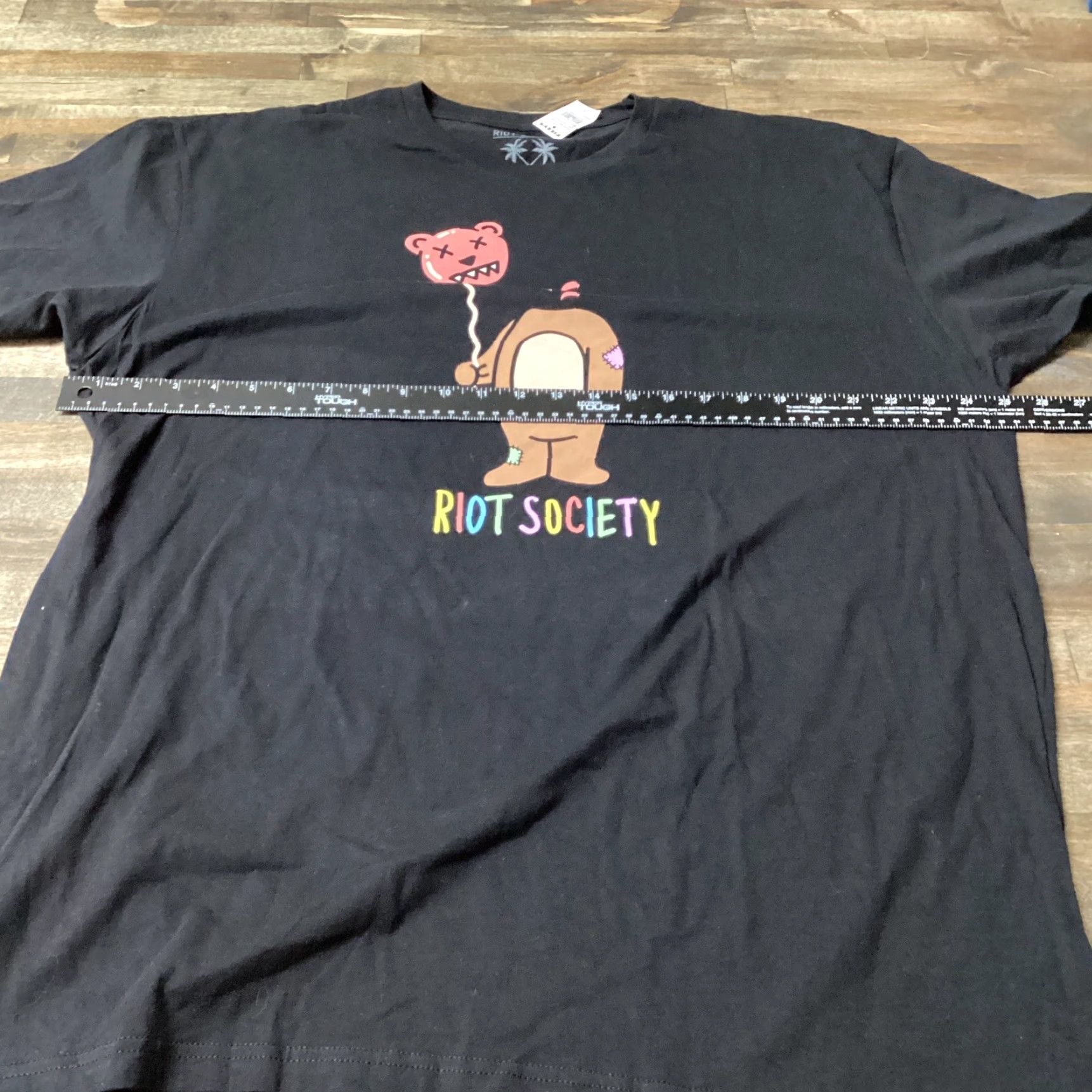 Vintage Riot Society Tee Shirt Bear Balloon Head Black Short Sleeve Adult Size XXL T-Shirt Men Graphic Bear Balloon Head Size US XXL / EU 58 / 5 - 5 Thumbnail