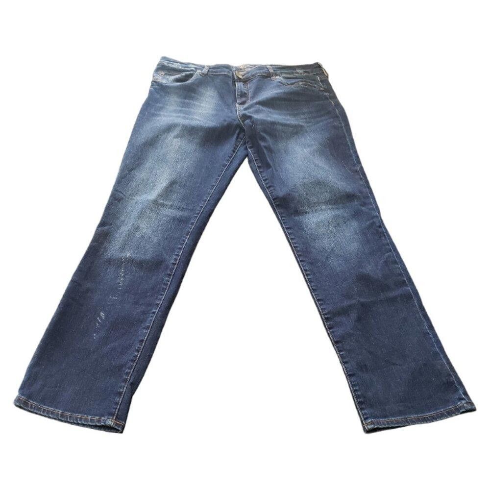 Designer CT1479 Kut from the Kloth Distressed Straight Leg Jeans 12 Size 34" / US 12 / IT 48 - 1 Thumbnail
