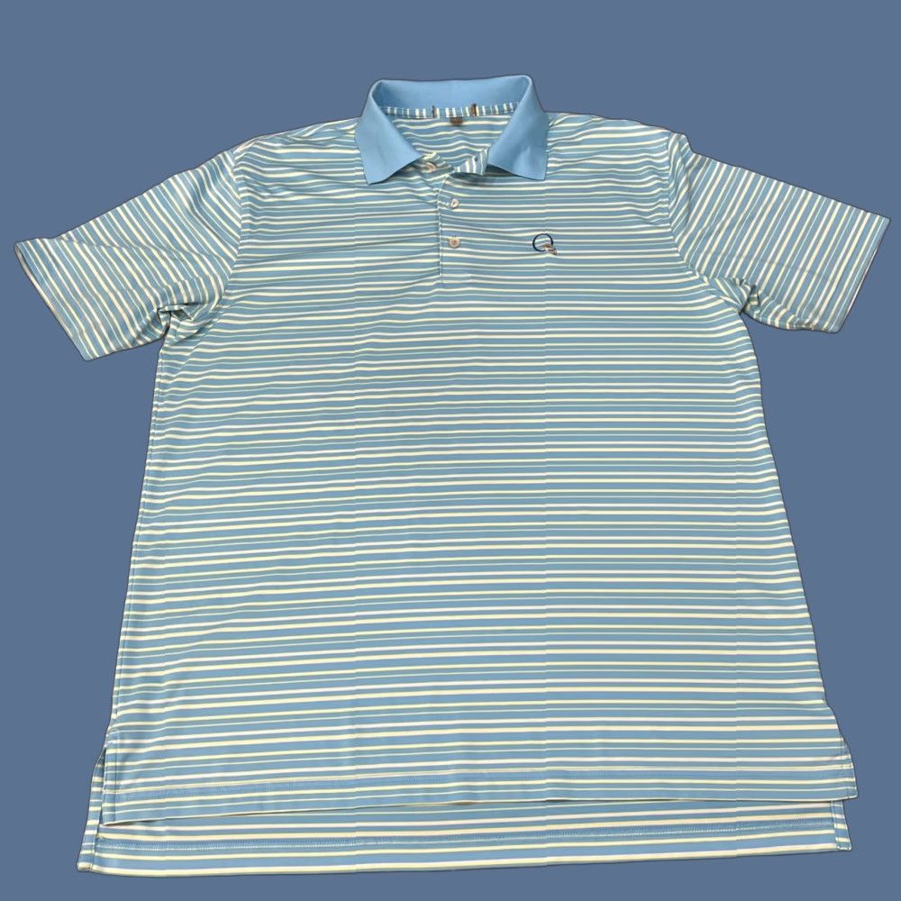 Peter Millar Quail Hollow Peter Millar Summer Comfort Polo Regular Large Light Blue Navy Stripes Men Golf Size US L / EU 52-54 / 3 - 1 Thumbnail
