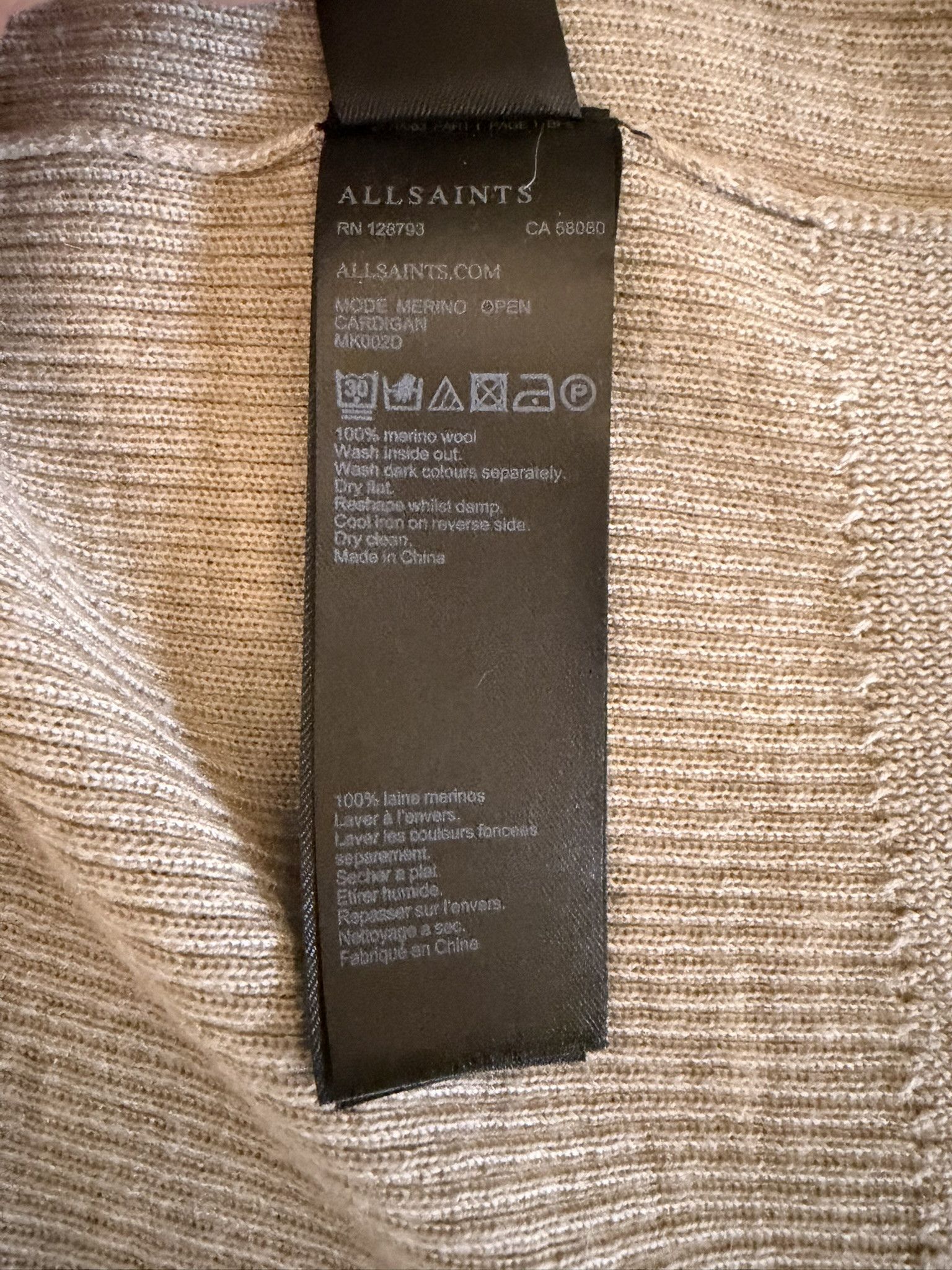 Allsaints Allsaints Merino wool cardigan Size US XS / EU 42 / 0 - 4 Thumbnail