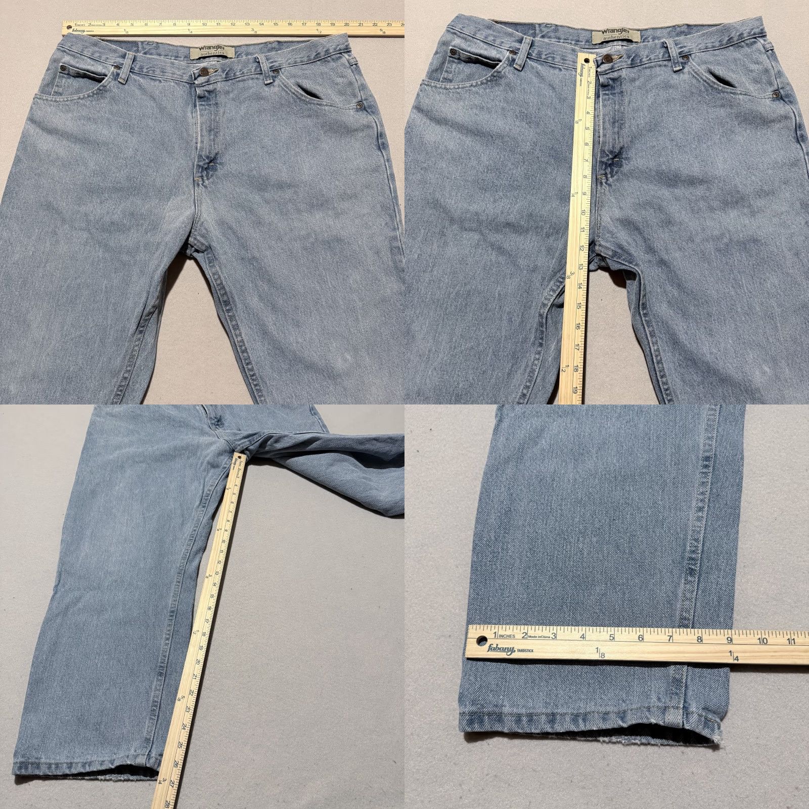 Wrangler Wrangler Jeans Men's Denim Light Wash Classic Straight Zip Fly 40x28 Size US 40 / EU 56 - 9 Thumbnail
