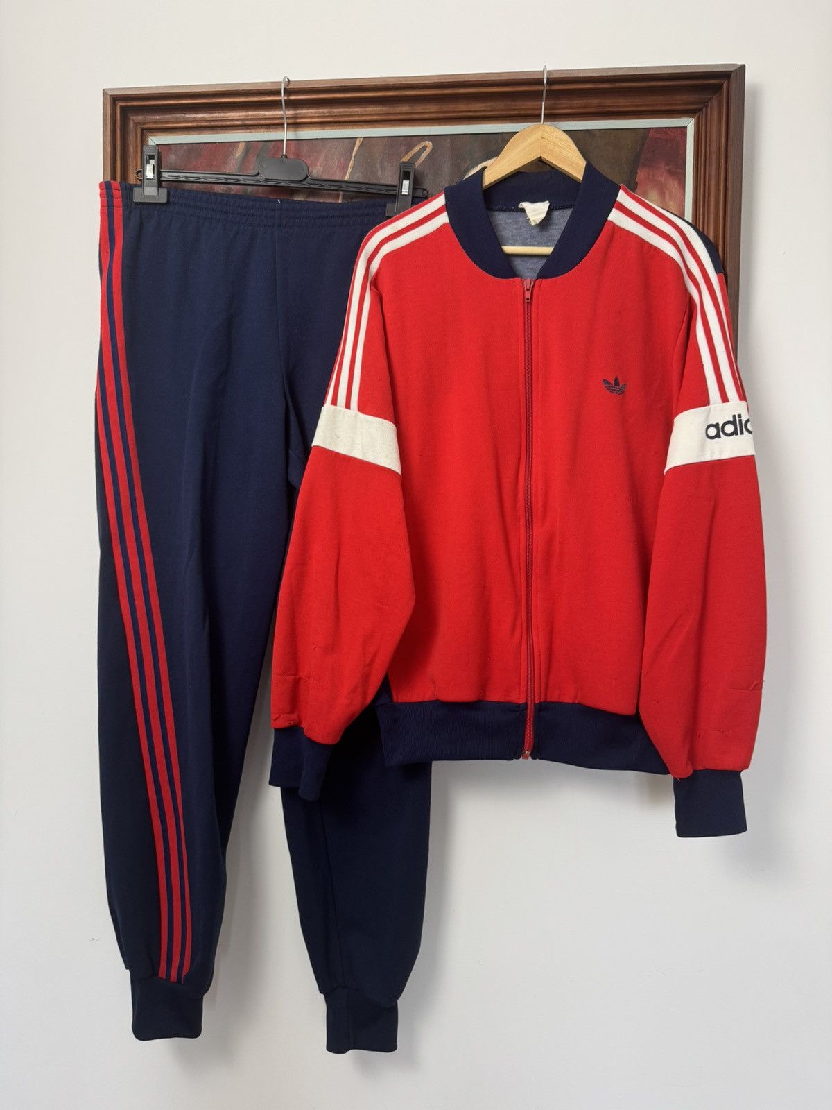 VINTAGE 1980s〜adidas TRUCKSUIT JACKET 国旗 Adidas 1980s Trinidad tracksuit track top jacket color block