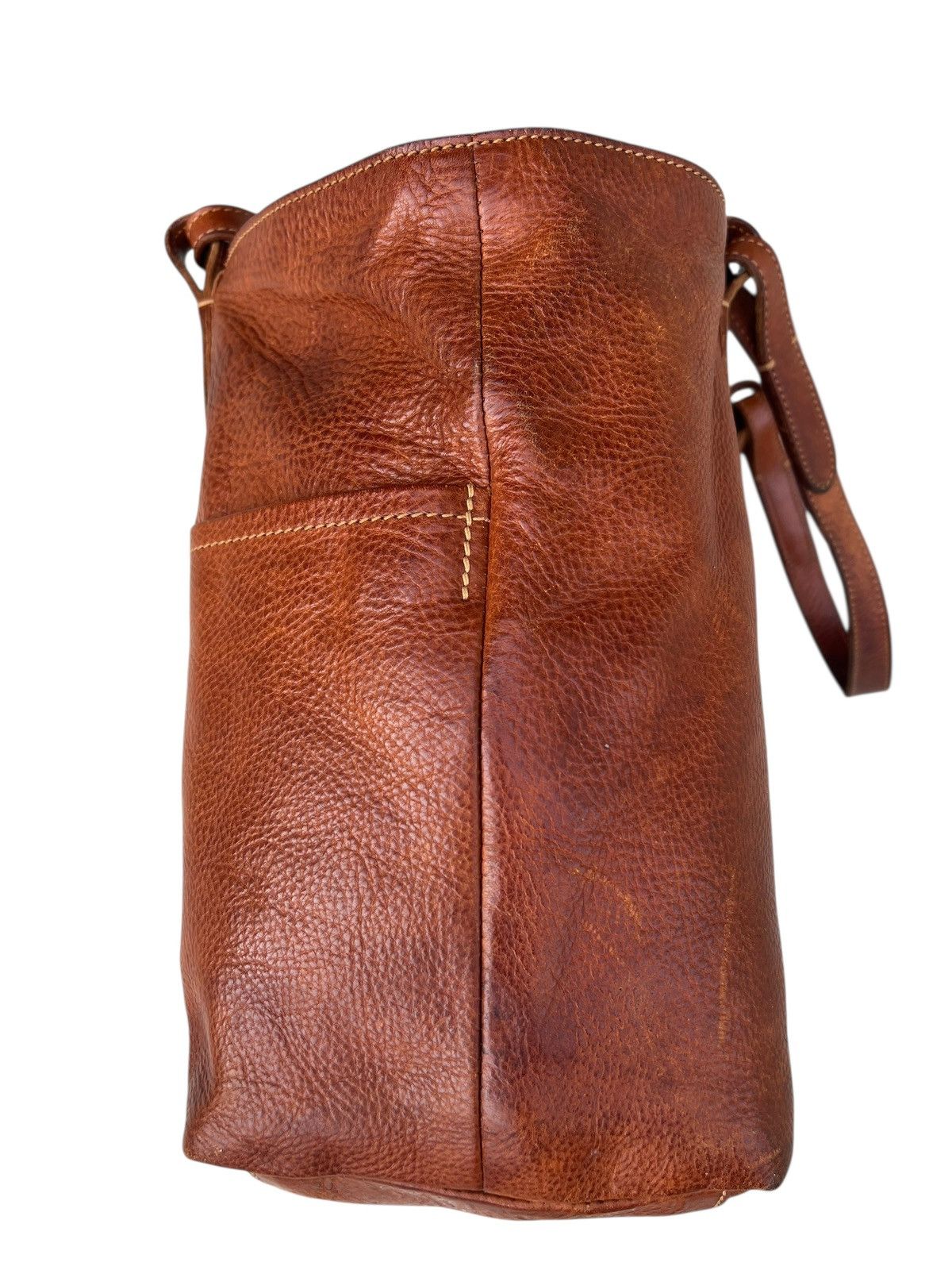 Leather Genten Japan Patina Leather Multi Pocket Tote Bag Size ONE SIZE - 15 Thumbnail