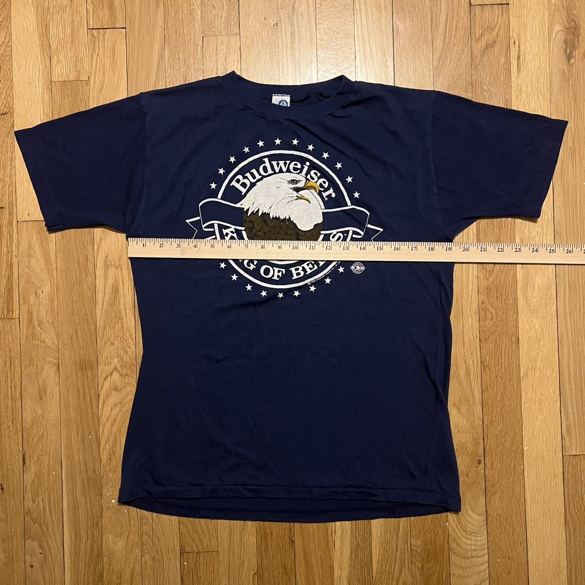 Budweiser Vintage 1986 Budweiser King Of Beers Large Blue T Shirt Size US L / EU 52-54 / 3 - 4 Thumbnail