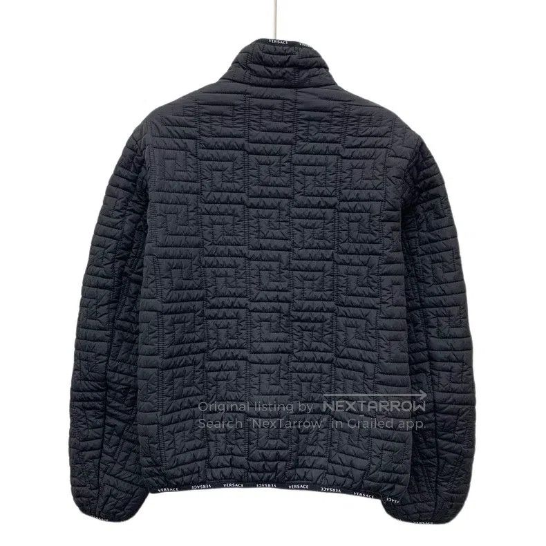 Versace Versace Black logo embroidered stand-up collar zipper long Size US L / EU 52-54 / 3 - 2 Thumbnail
