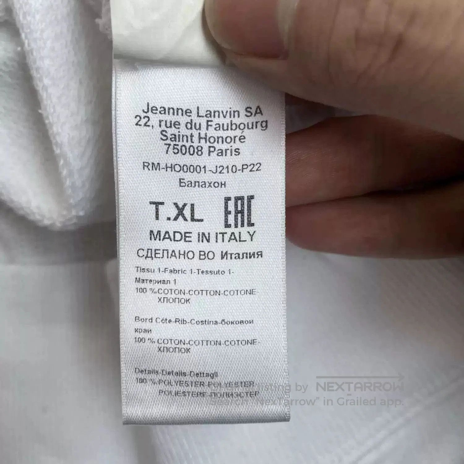 Lanvin white embroidered logo hoodie from lanvin. Size US XL / EU 56 / 4 - 6 Thumbnail