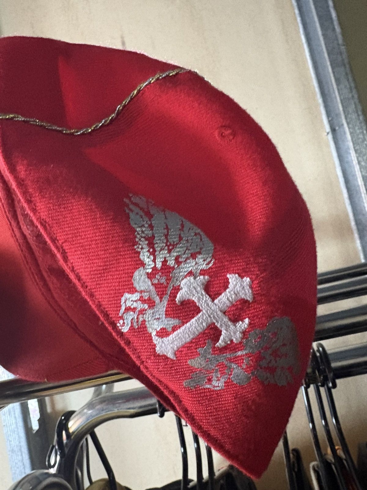 Affliction × Japanese Brand × Vintage Y2K Cross Skeleton Grunge Hat Size ONE SIZE - 2 Thumbnail