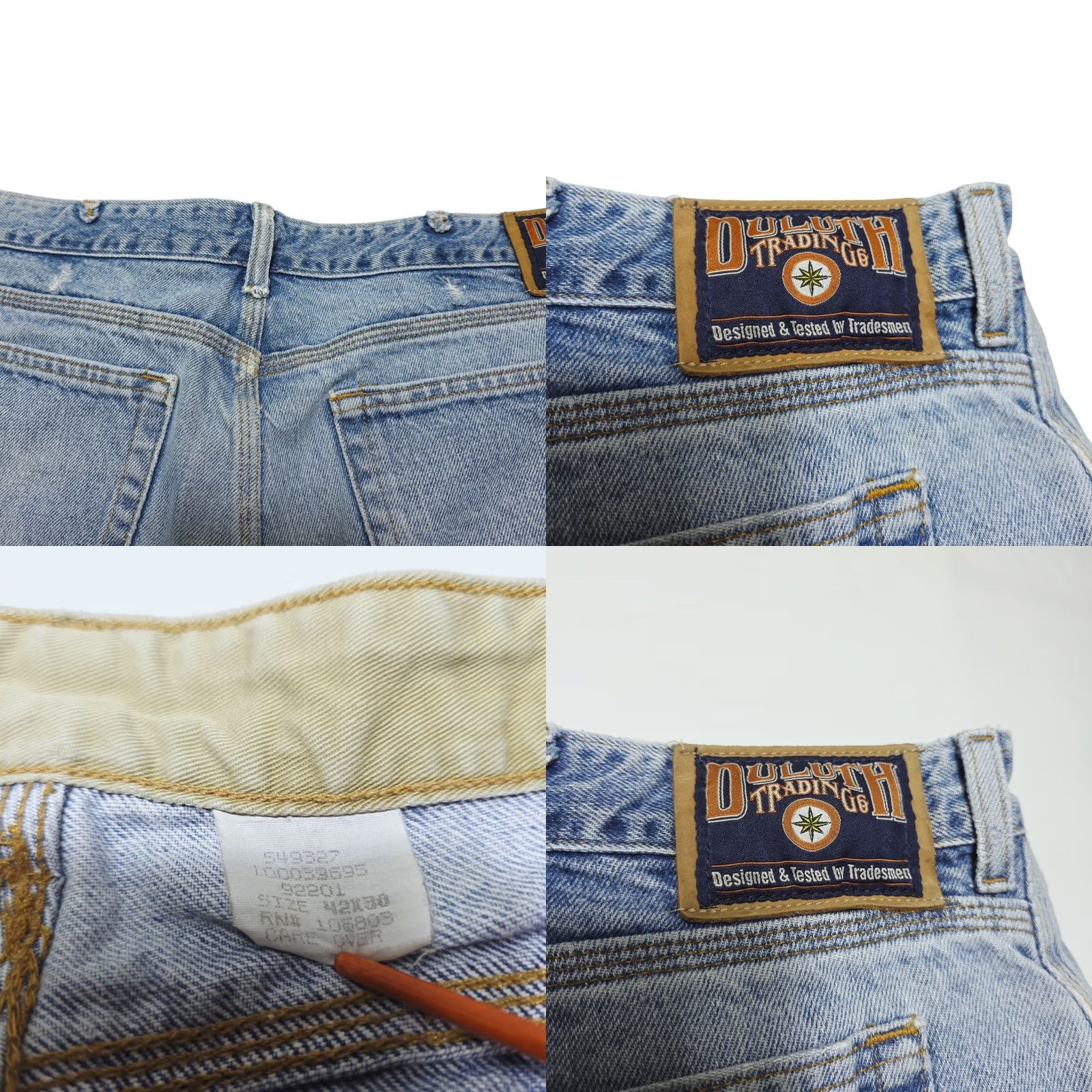 CO Duluth Trading Co Jeans Men's 42x30 Blue Denim Workwear Vintage Distressed Size US 42 / EU 58 - 8 Thumbnail