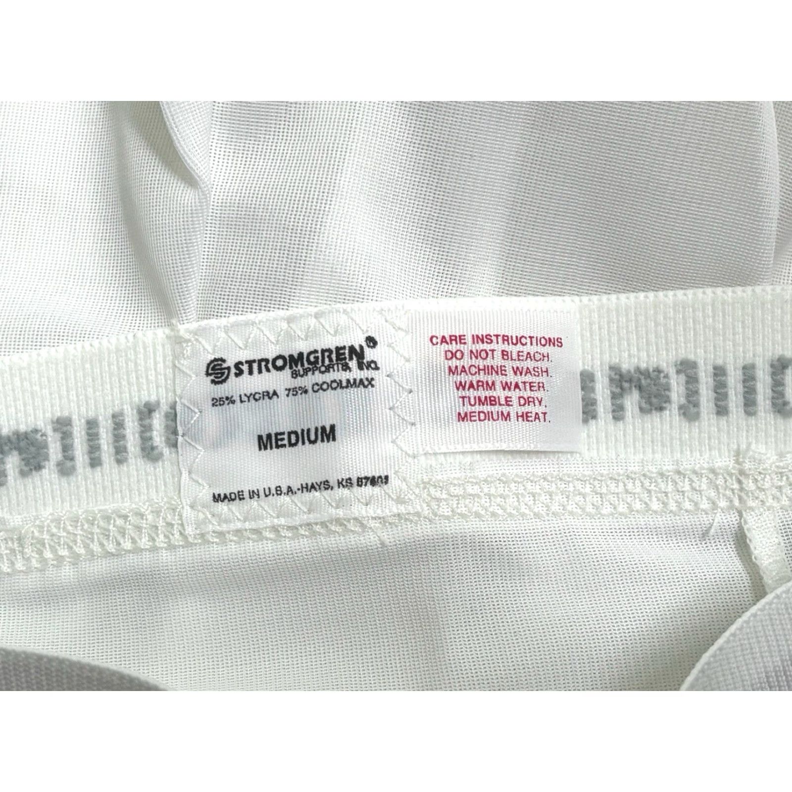 Layer 8 VINTAGE Stromgren Compression Tights Pants Medium Mens White 90s USA Made NWT Multifit Comfort Size US 31 - 7 Thumbnail