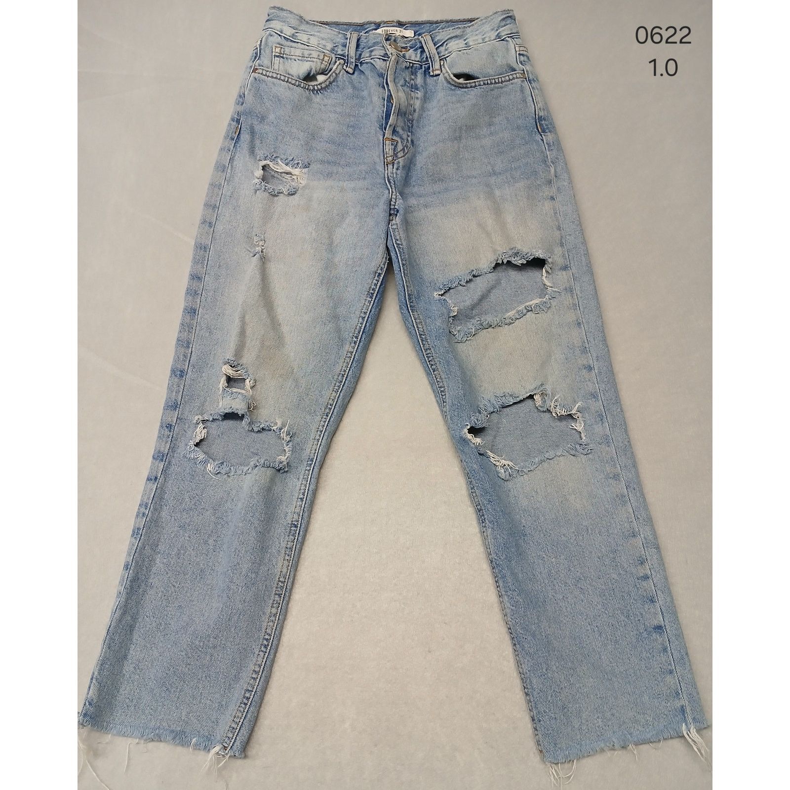Forever 21 Forever 21 (24) Rugged Relaxed High Ankle Blue Denim Jeans Size 24" / US 00 / IT 34 - 1 Thumbnail