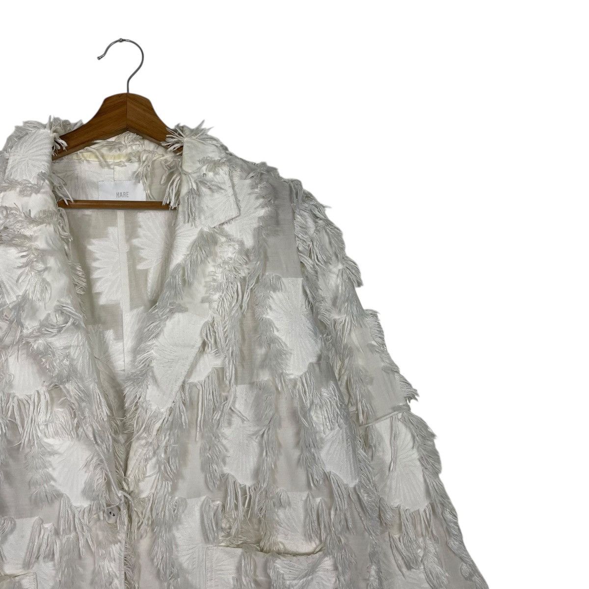HARE Hare Faux Feathers Trim Jacket Size L / US 10 / IT 46 - 5 Thumbnail