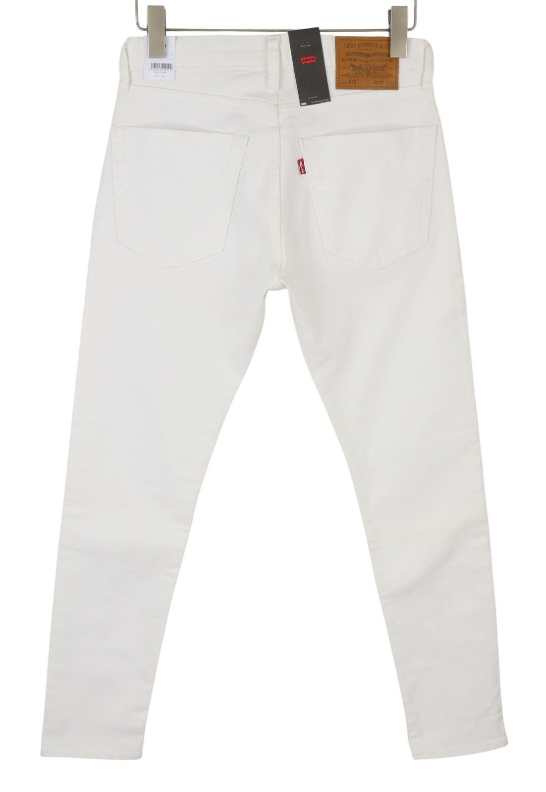 Levi's 512 W30/L32 White Big E Slim Taper Zip Jeans 87080 Size US 30 / EU 46 - 2 Thumbnail