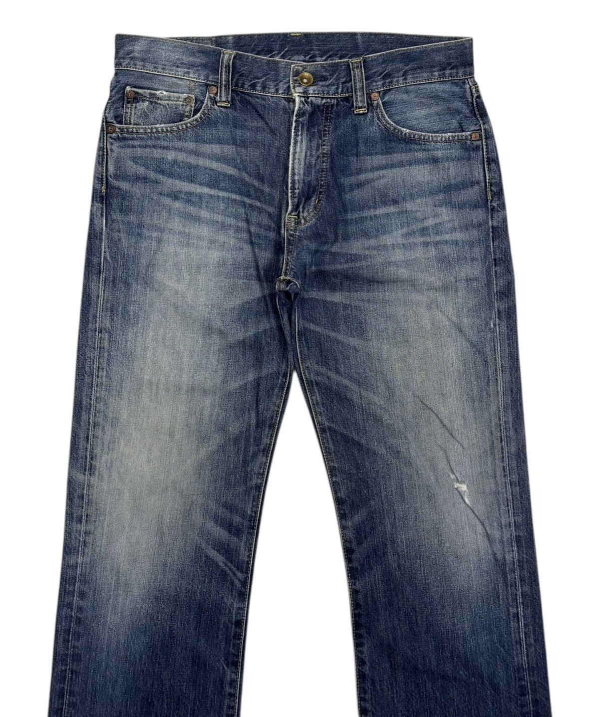Undercover × Uniqlo 🔥VINTAGE UNIQLO S002 REGULAR DISTRESSED JEAN Size US 34 / EU 50 - 5 Thumbnail