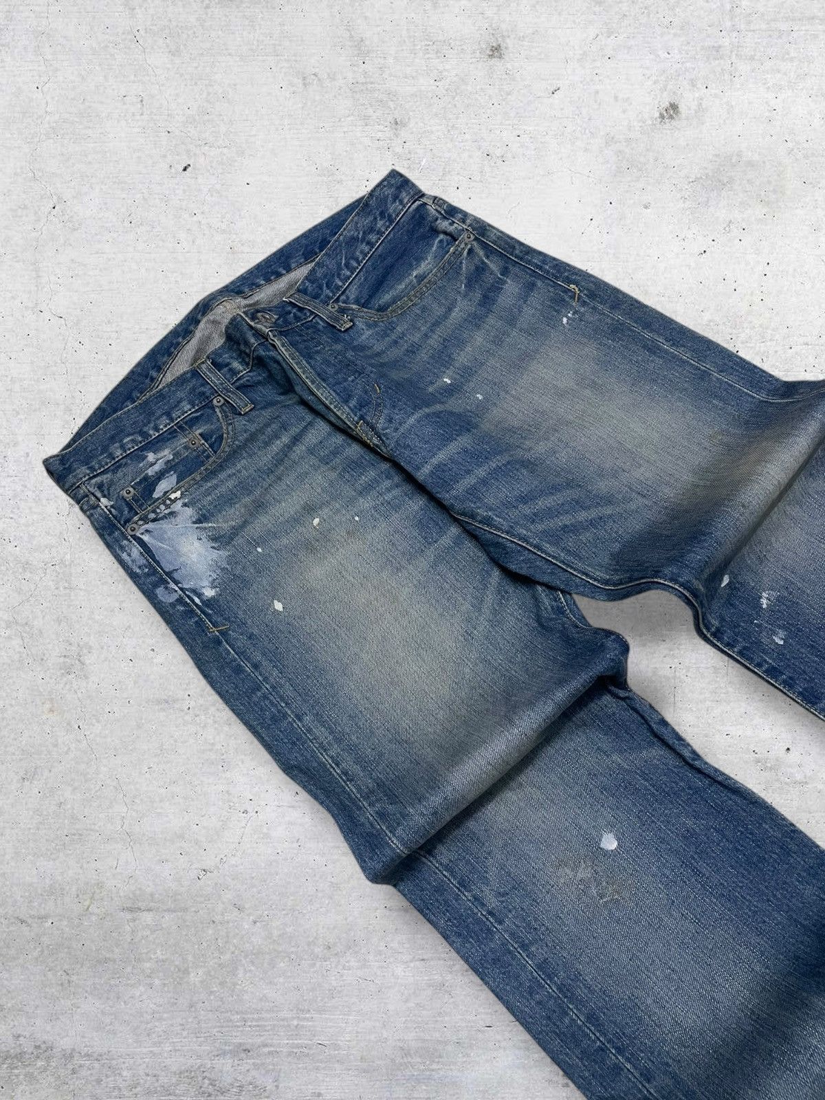 Hysteric Glamour VINTAGE STOOGE & CO JAPAN DESIGNER 90S SPLASH STYLE OG DENIM Size US 32 / EU 48 - 7 Thumbnail