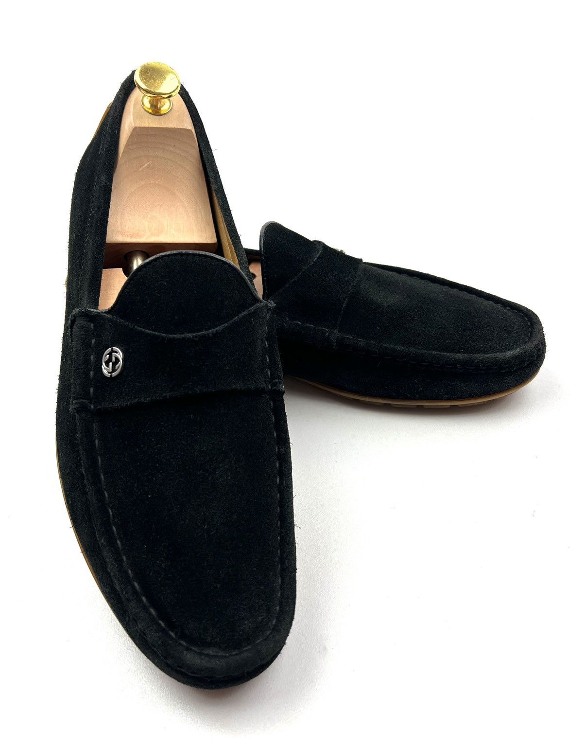 Gucci GUCCI Suede Driving Moccasins GG Logo Size US 12 / EU 45 - 2 Thumbnail