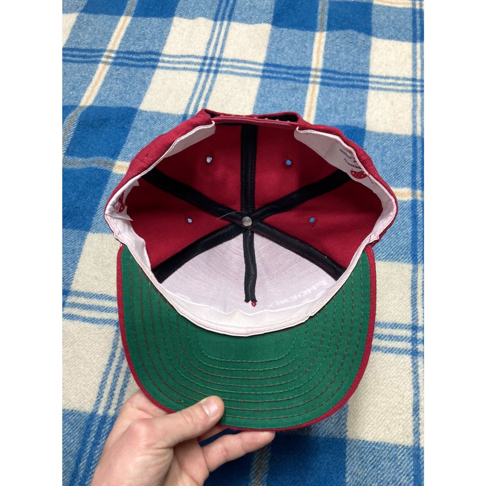 Spell VINTAGE Phoenix Cardinals SnapBack Hat Pro Baseball Cap Wool Spell Out Embroider / Mens / Adjustable / Red / Wool / Baseball Cap Size ONE SIZE - 5 Thumbnail