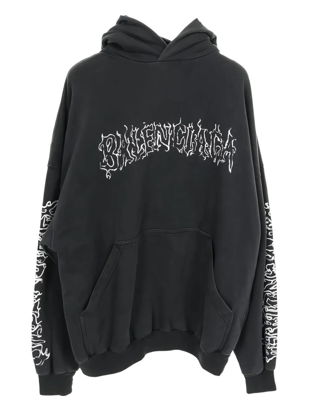 Balenciaga Balenciaga DIY Metal Gothic Hoodie in Black Size US XXL / EU 58 / 5 - 1 Thumbnail