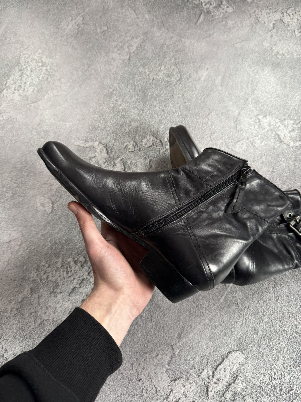 A.S.98 × Leather AS98 Airstep A.S.98 black leather zip shoes boots Cossacks Size US 9 / IT 39 - 5 Thumbnail