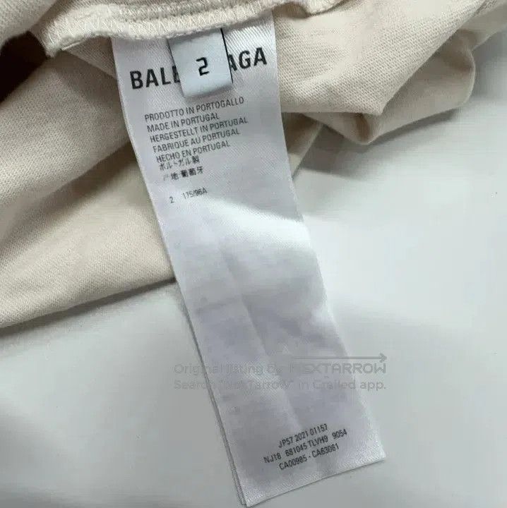 Balenciaga Balenciaga Men's White Crew Neck T. Size US M / EU 48-50 / 2 - 6 Thumbnail